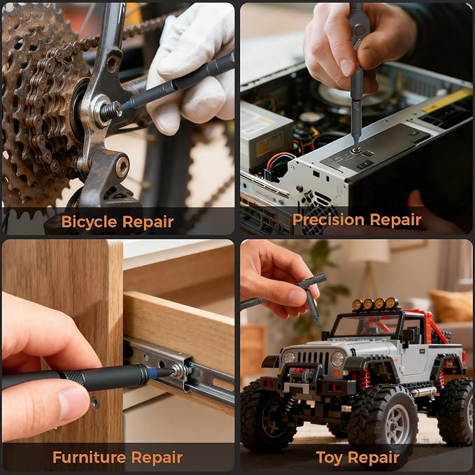 42in1 Magnetic Ratchet Screwdriver Kit for Home DIY | S2 steel bits, storage case, detachable T-handle, for computer, bicycle, furniture, DIY