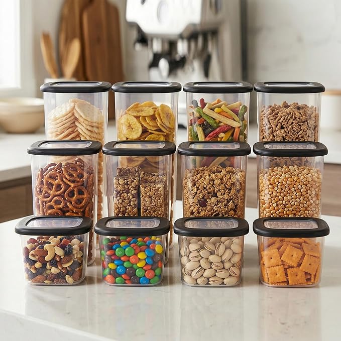 Airtight Storage Containers with Lids, Set of 12 Storage Containers, Kitchen Storage Boxes, Food Storage Containers, BPA-Free