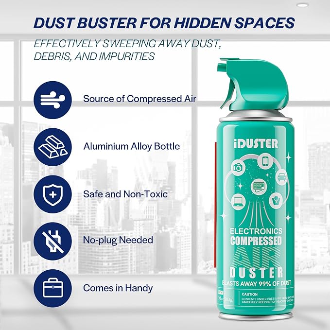 Keyboard Cleaner Air Spray for Computers - 10oz Air Can Duster for Electronics, 3PCS