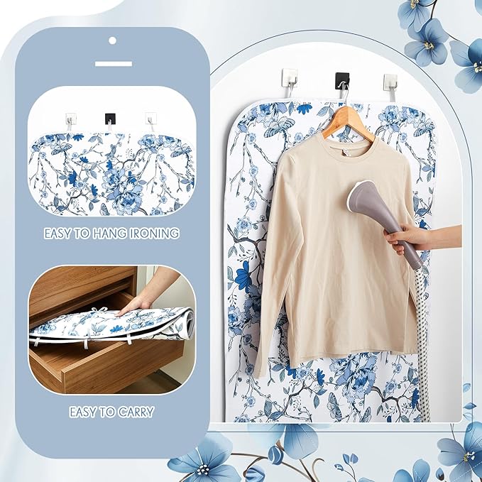 1 Piece 48"x 28" Ironing Mat for Table Top Iron Anywhere Portable Ironing Pad for Steam Pressing on Tabletop or Bed, Heat Resistant, Portable, Quilting & Travel Blanket Iron Board Alternative Cover