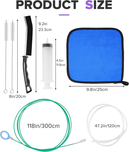 Sunroof Drain Cleaning Tool,Car Accessories Universal Flexible Car Cleaning Supplies,Automotive Tools Sun Roof Drain Cleaner Unclogger Tool with Tube,Used to Clean Auto Sunroof,Auto Wiper