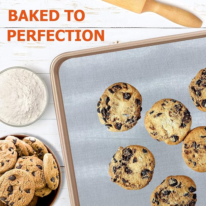 Silicone Baking Mat Roll, Cut to Size Silicone Mat, Non-slip Silicone Pastry Mat, Non-Stick Reusable Air Fryer Liner, Counter Mat, Oven Liner, Freeze Dryer Mat - 12IN x 8FT