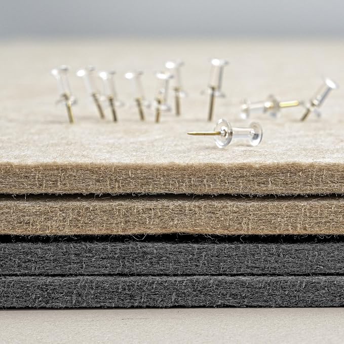 Felt Bulletin Board 48x36 inches, Decorative Pin Board for Home & Office | Cork Board Alternative for Wall with Push Pins, Display Mood Board for Photos, Notes & Reminders