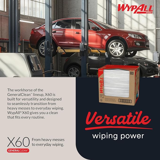 WypAll GeneralClean X60 Multi-Task Cleaning Cloths, 6 x 150 Towels (34900)