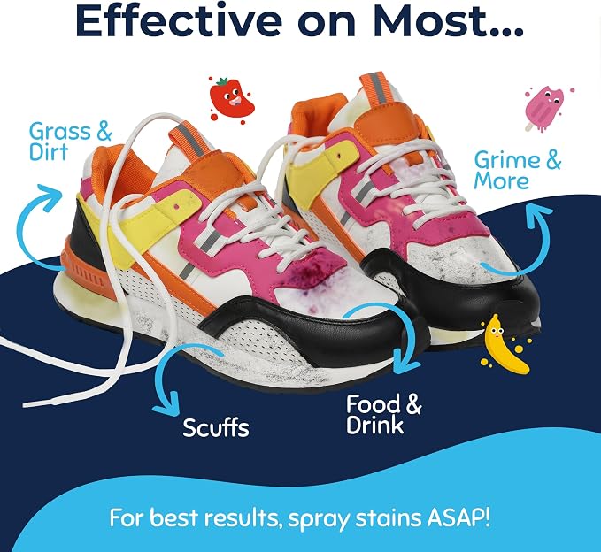 Miss Mouth's Stain Treater & Messy Steppers Shoe Cleaner Stain Remover Duo | Stain Remover for Clothes, Carpet, Upholstery and Shoe Cleaner for Sneakers, Leather, Cloth, Mesh