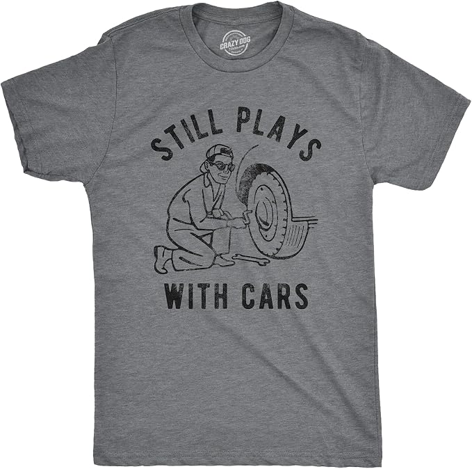 Funny Garage Dad T Shirts Mechanic Tees for Handy Dads that Can Fix It | Not a Drill, Still Plays with Blocks, Dad Tools, and More, Funny T Shirts, Dad Joke Apparel for Men, Cool Mechanic Short