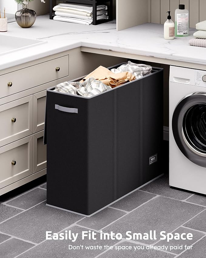 SOLEDI 180L Laundry Hamper 3 Section, Extra Large Laundry Hamper with Lid, Dirty Clothes Hamper with Sturdy Handle, Large Laundry Basket Organizer for Laundry Room, Bedroom, Hampers for Laundry