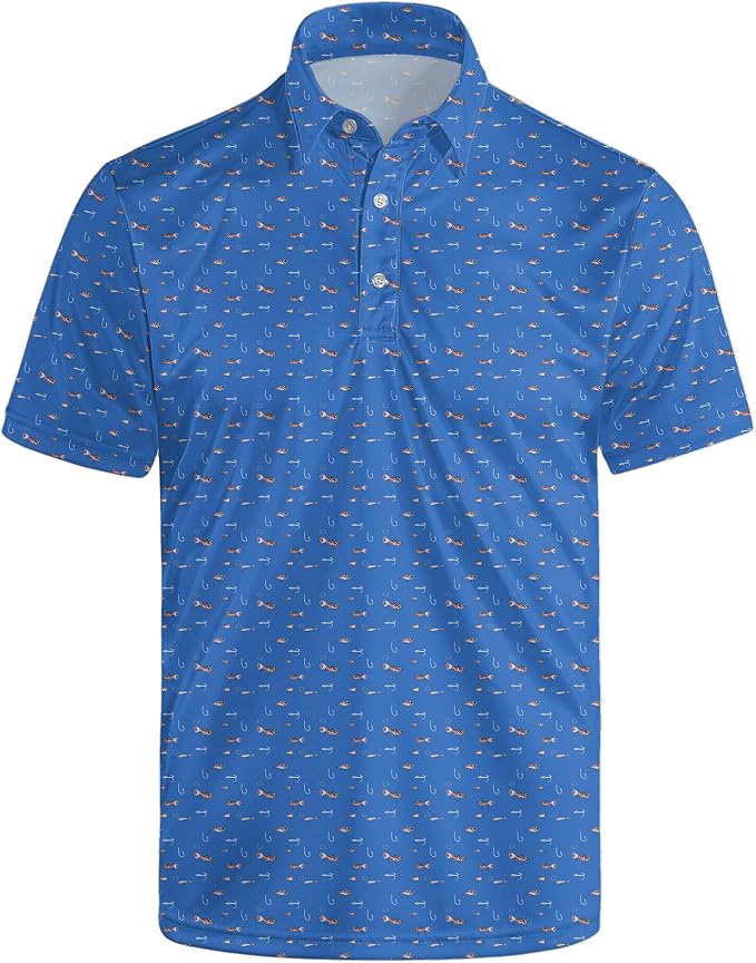Polo Shirts for Men Moisture Wicking Mens Polo Shirts Patriotic Shirts for Men