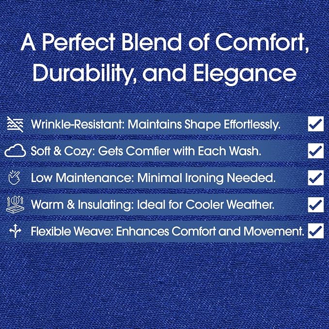 Pico Textiles 3 Yard Bolt Royal Blue Poly Cotton Twill Fabric | 60" Wide, 65% Polyester / 35% Cotton, Medium Weight, Perfect for Pants, Jackets, Skirts and Work Uniforms, Sold by the Yard