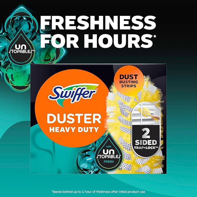 Swiffer Dusters Multi-Surface Heavy Duty Duster Refills, Unstopables Fresh Scent, 11 Count