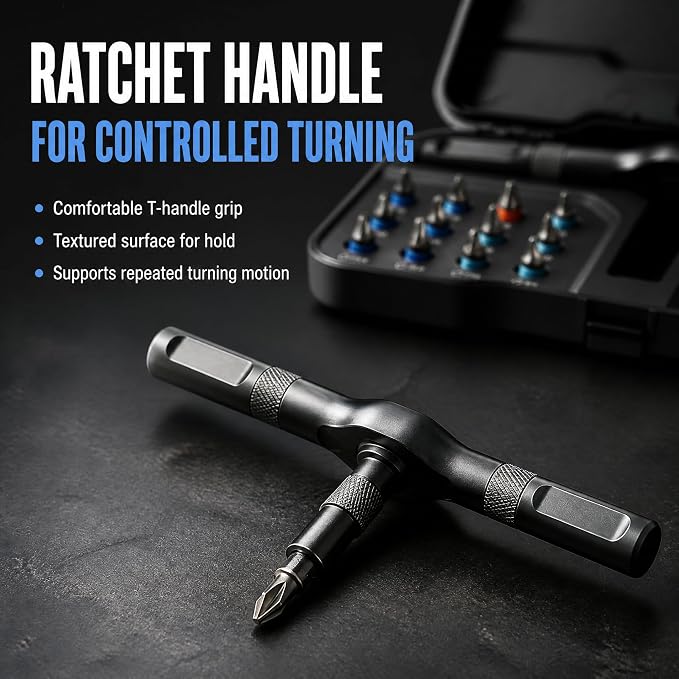 24 in 1 Magnetic Screwdriver Set, DIY Ratchet Screwdriver Set | Multifunctional Toolbox with Detachable Ratchet Handle, Portable Precision Repair Tool Kit for Furniture Computer Bicycle