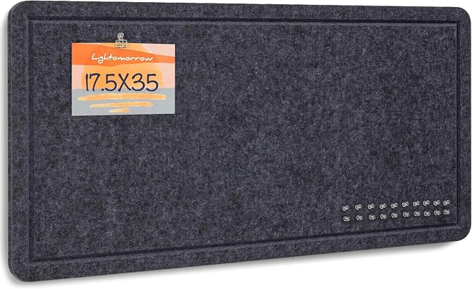 Felt Bulletin Board 35x18 inches, Decorative Pin Board for Home & Office | Cork Board Alternative for Wall with Push Pins, Display Mood Board for Photos, Notes & Reminders