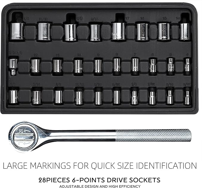 CARTMAN 122-Piece Auto Tool Set, Blue Drive Socket Wrench Kit, Storage Case | Versatile socket wrench and tool accessory set for auto checks, home repairs, DIY projects, garage work, and maintenance use.