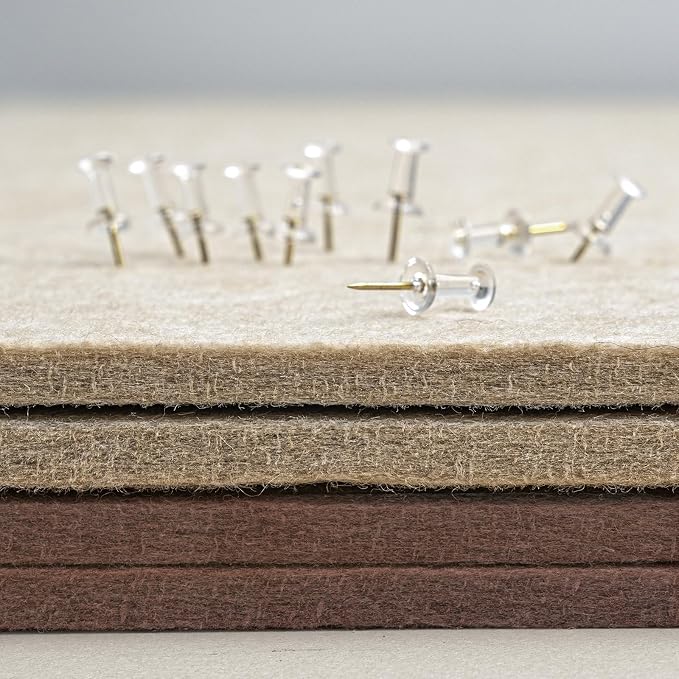 Felt Bulletin Board 36x24 inches, Decorative Pin Board for Home & Office | Cork Board Alternative for Wall with Push Pins, Display Mood Board for Photos, Notes & Reminders