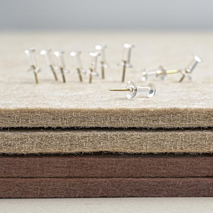 Felt Bulletin Board 48x36 inches, Decorative Pin Board for Home & Office | Cork Board Alternative for Wall with Push Pins, Display Mood Board for Photos, Notes & Reminders