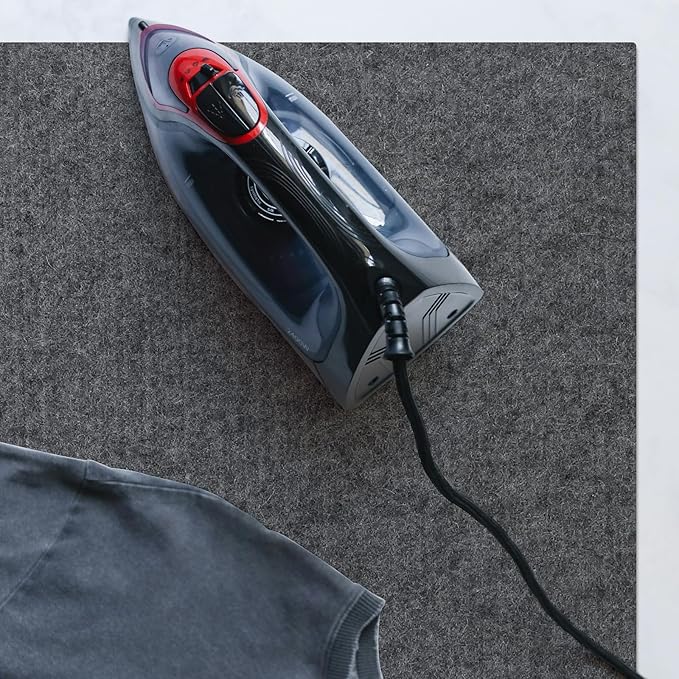 24" X 60" Wool Pressing Mat, 100% Felted Wool Ironing Mat Pad Wool Felted Iron Board Quilting Supplies and Notions, Ideal for Ironing, Quilting, Sewing