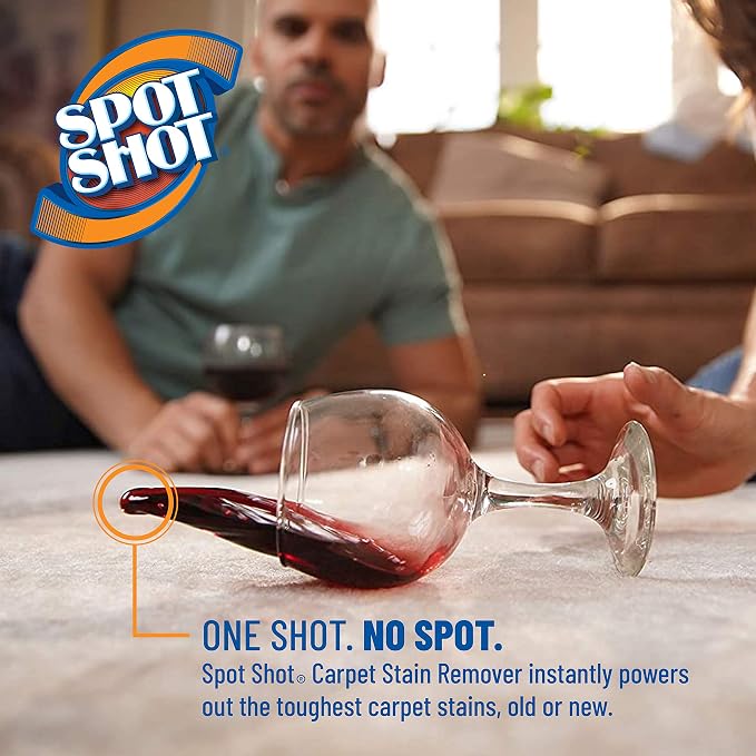 Spot Shot Professional Instant Carpet Stain Remover No-Scrub Aerosol, 18 OZ [12-Pack]