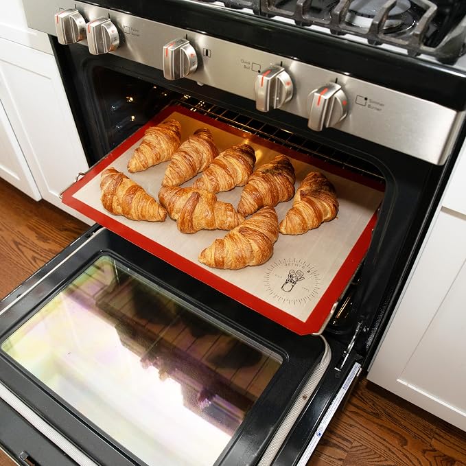 Silicone Baking Mats, Full Size Baking Sheet Liners, Multi Pack,16 x 24 inch, Non-Stick, Silicone Baking Sheet Liner, Perfect For Baking Macarons Cookies And Cakes (Full Size, 2, Baking Mats) 40x60 cm