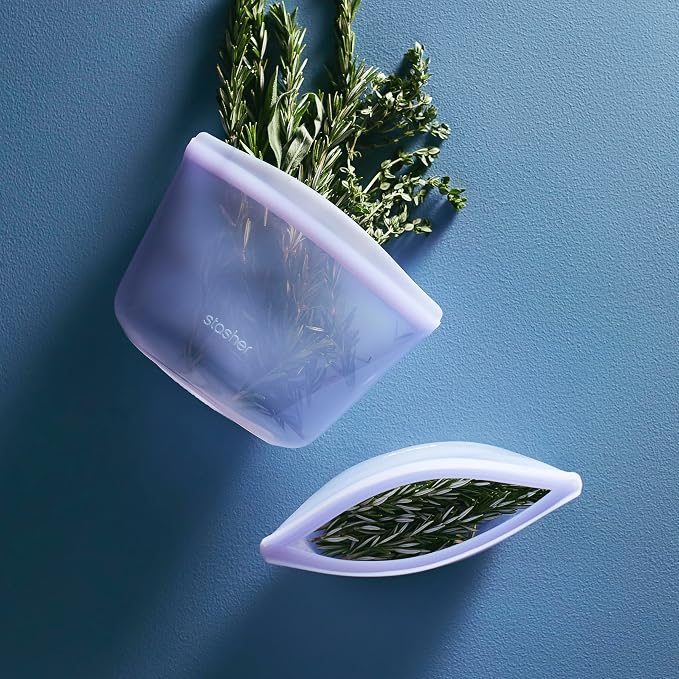 Stasher Premium Reusable Silicone Food Storage Bowl, Lavender, 2-Cup | Food-Safe Silicone, Freezer, Sous Vide, Microwave, Dishwasher, Oven Safe, Meal Prep, Lunch Container, BPA-Free, Eco-Friendly