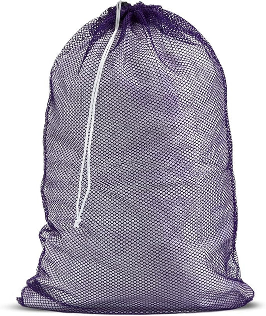 Handy Laundry Mesh XL Laundry Bag - Durable, Machine Washable with Secure Drawstring Closure - Perfect for College Dorms, Laundromats, Apartments (Purple, Large 24" x 36") | XL 24x36 Mesh Laundry Bag, Secure Drawstring, Heavy Duty, Machine Washable, fo...
