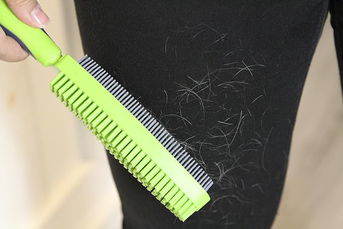 FURemover Duo Pet Hair Rubber Brush, Dual Sided to Easily Remove Fur & Lint from Clothing and Upholstery, Thick Bristles Groom Dogs and Cats, Easy to Clean, Colors May Vary (Pack of 12)