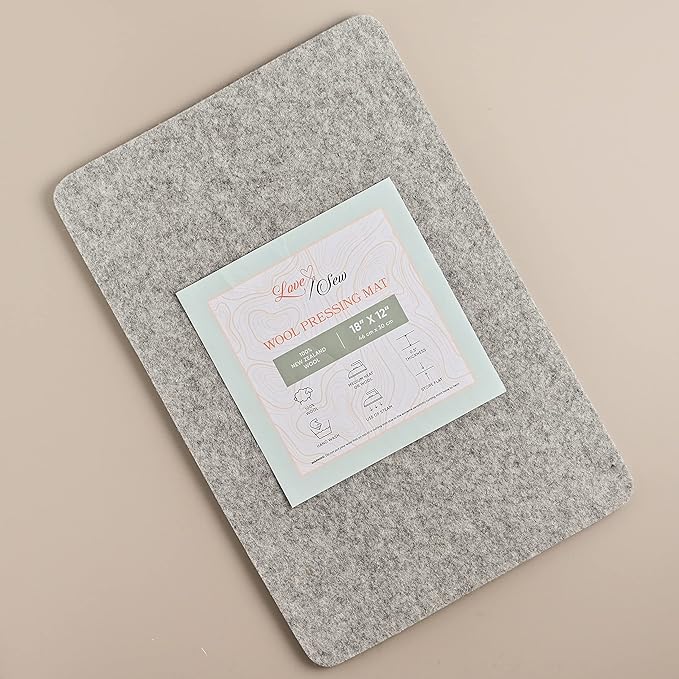 Love Sew Wool Pressing Mat - Ironing Pad for Quilting and Sewing - Perfect Pressing Mat for Ironing Boards, Quilting,Sewing,Pressing Seams,Embroidery Crafts (Grey)