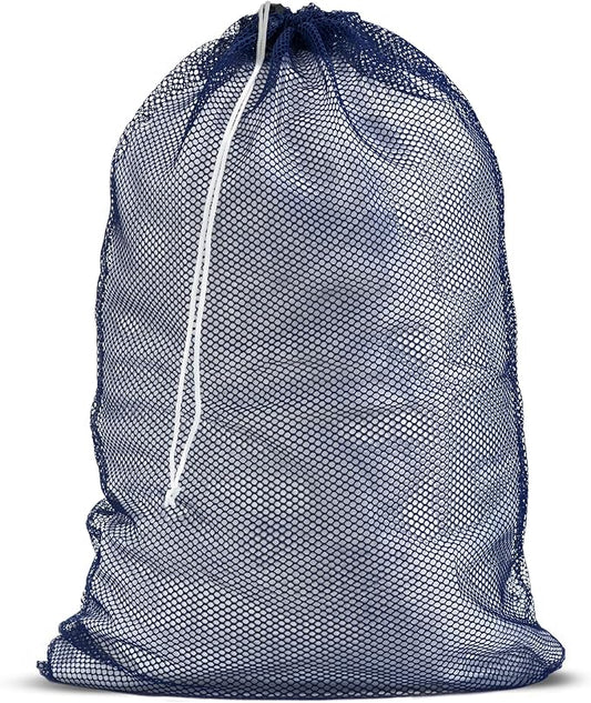 Handy Laundry Mesh XL Laundry Bag - Durable, Machine Washable with Secure Drawstring Closure - Perfect for College Dorms, Laundromats, Apartments (Navy, Large 24" x 36") | XL 24x36 Mesh Laundry Bag, Secure Drawstring, Heavy Duty, Machine Washable, for ...