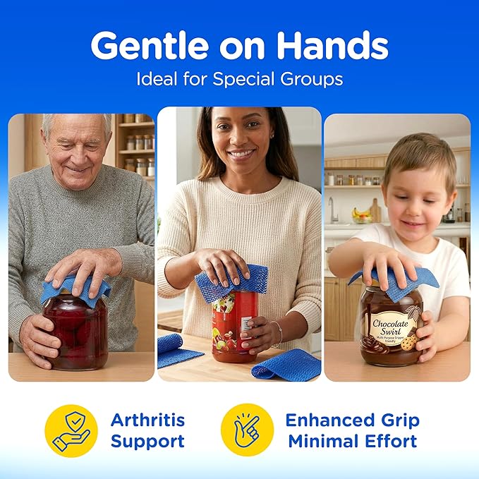 Compac Home Mighty Gripper Non-Slip Pads Jar Opener, Stablize Pictures, Keyboards, Lamps, and More, 8 Count