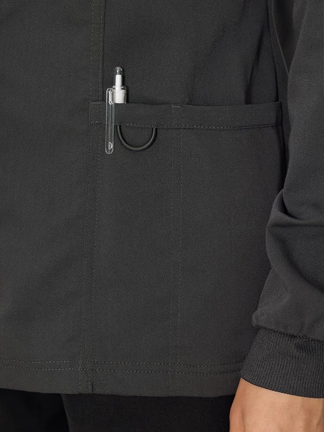 COZYFIT Scrub Jackets for Woman, Snap Front Nurse Jacket | 3 Pockets, Soft Fabric Layer, Easy Shift Layer, Easy Care, For Nurses, Clinics, Daily Medical Uniforms, Shift Wear