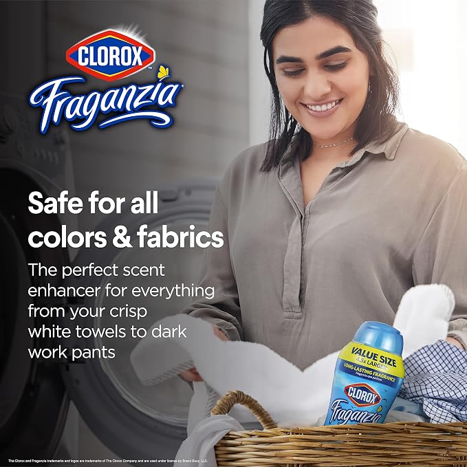 Clorox Fraganzia Scent Booster Crystals, Morning Sky, 70 Oz Bottle, 6-Pack | Add directly to washer with detergent, works in standard and high-efficiency machines, large refill size