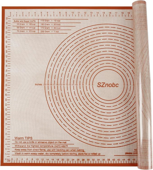 Silicone Pastry Mat 34X26 inch Baking mat Perfect for Dough, Pastry, Pie Crust, Fondant, Cookies, Bread, Pasta/Pizza,Pastry Board, Kitchen Counter Mat