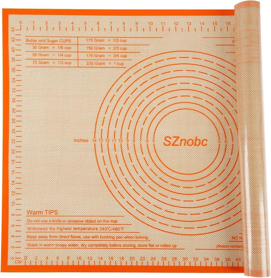 Silicone Pastry Mat 28X20 inch Baking mat Perfect for Dough, Pastry, Pie Crust, Fondant, Cookies, Bread, Pasta/Pizza,Pastry Board, Kitchen Counter Mat
