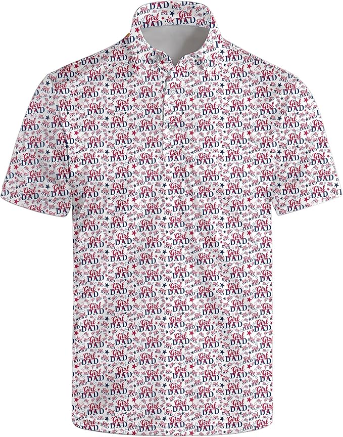 Polo Shirts for Men Moisture Wicking Mens Polo Shirts Patriotic Shirts for Men