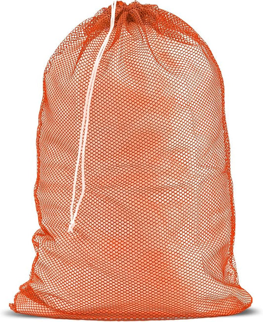 Handy Laundry Mesh XL Laundry Bag - Durable, Machine Washable with Secure Drawstring Closure - Perfect for College Dorms, Laundromats, Apartments (Orange, Large 24" x 36") | XL 24x36 Mesh Laundry Bag, Secure Drawstring, Heavy Duty, Machine Washable, fo...