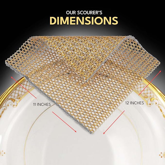 Non-Scratch Dish Scrubbers (24 Pcs) — Outlasts 7+ Sponges, Stays Odor-Free | Replace Smelly Kitchen Sponges | Non-Absorbent Mesh | Safe on Non-Stick, Cast Iron, Glass | Made in Korea Since 2012