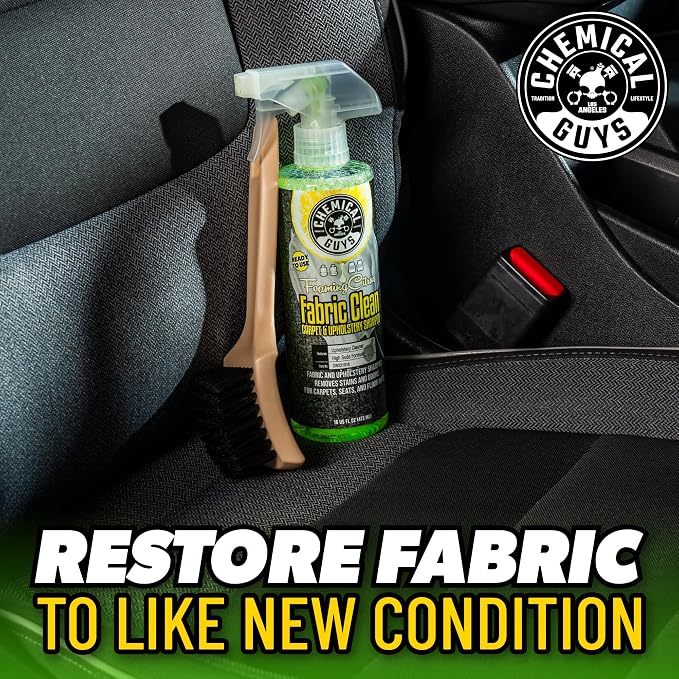 Chemical Guys, Citrus Fabric & Carpet Cleaner, Ready-to-Use Spray, 16 oz | Ready-to-use foaming spray lifts stains and odors from car seats, carpet and floor mats, safe on most fabrics