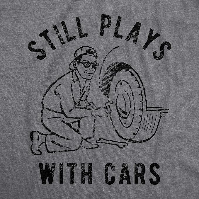 Funny Garage Dad T Shirts Mechanic Tees for Handy Dads that Can Fix It | Not a Drill, Still Plays with Blocks, Dad Tools, and More, Funny T Shirts, Dad Joke Apparel for Men, Cool Mechanic Short