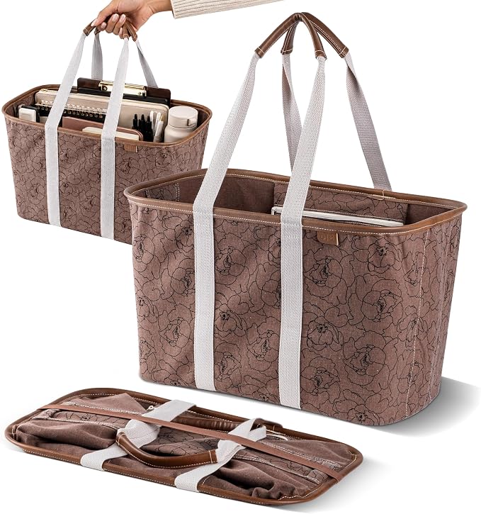 CleverMade LUXE Collapsible Tote Bag, 30L