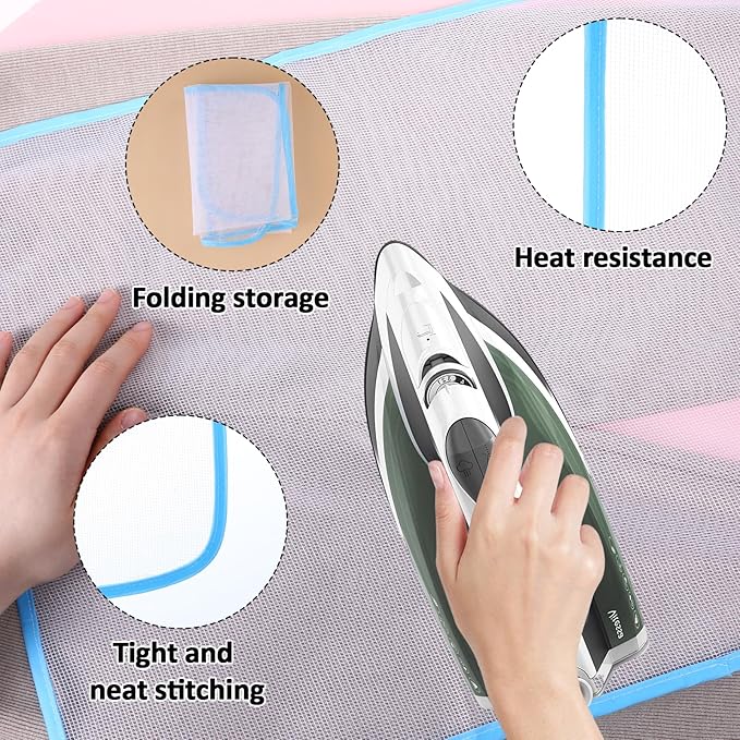 2 Pack Protective Ironing Cloth Pressing Cloth for Ironing Protective Scorch-Saving Ironing Protector Insulation Pad for Delicate Clothes Ironing Pad for Sewing and Ironing Fabric Protector Tool