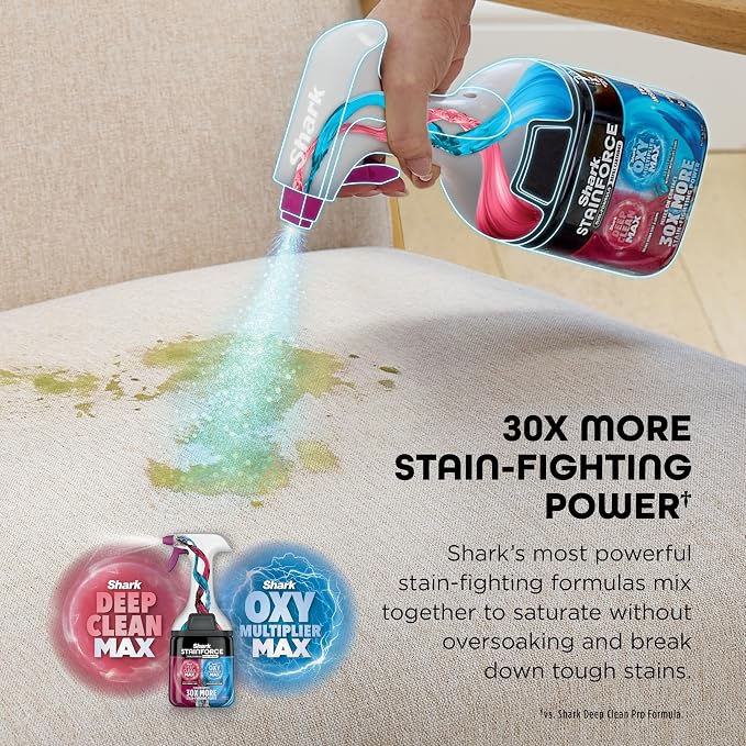 Shark StainForce Cordless Portable Spot, Stain, & Odor Remover System for Carpets, Area Rugs, Upholstery, Stairs, with Storage Caddy and Full-Size Cleaning Solution, HX101 (Renewed)