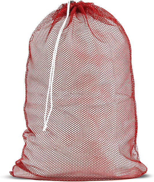 Handy Laundry Mesh XL Laundry Bag, 24" x 36" Heavy Duty, Durable Drawstring Closure, Machine Washable, Large Capacity for Delicates, Travel, College Dorm, Apartment, Red | XL 24x36 Mesh Laundry Bag, Secure Drawstring, Heavy Duty, Machine Washable, for ...