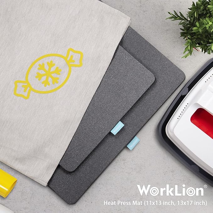 WORKLION Heat Press Mat 13"x17": Large Size Easypress Mat Heat-Resistant Materials Ironing Mat Compatible with Cricut Easypress/Easypress 2 in Vinyl HTV Ironing Insulation Transfer Crafting Projects