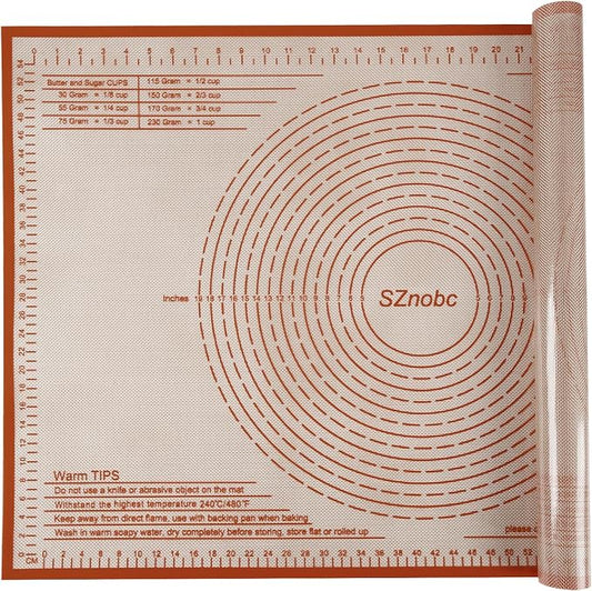 Silicone Pastry Mat 36X24 inch Baking mat Perfect for Dough, Pastry, Pie Crust, Fondant, Cookies, Bread, Pasta/Pizza,Pastry Board, Kitchen Counter Mat