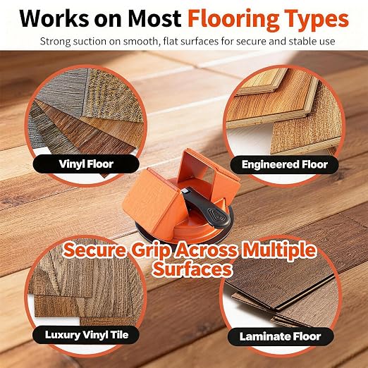 Floor Gap Fixer Tool Kit 45° Suction Cup Laminate Floor Repair Set | 45° angled design improves control and accuracy; strong suction cup grip closes gaps on laminate, vinyl & wood floors