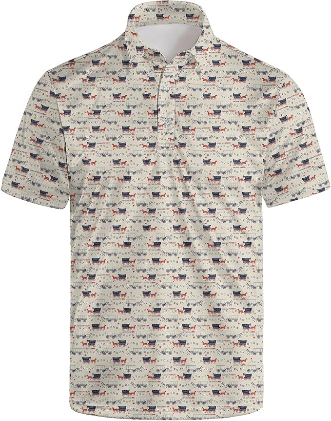 Polo Shirts for Men Moisture Wicking Mens Polo Shirts Patriotic Shirts for Men