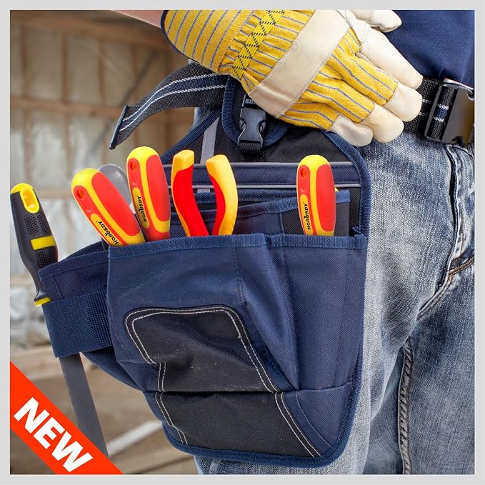 HORUSDY 6-Piece 1000V Insulated Precision Screwdriver Set, Magnetic Tip CR-V Electrician Tools with Cushion Grip TPR Handle for Electrical Applications