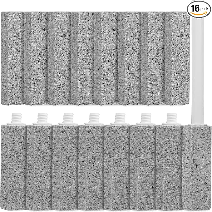 16 Packs Pumice Stone Toilet Bowl Cleaner, Pumice Stone for Cleaning, Powerfully Cleans Hard Water Rings, for Cleaning Toilets, Bathtubs, Grills, Swimming Pools, Sinks