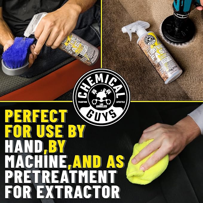 Chemical Guys, Lightning Fast Carpet & Upholstery Stain Extractor, 1 Gallon | Tackles coffee, soda, wine and pet messes on carpet, seats and mats, just spray, agitate and blot for a clean look