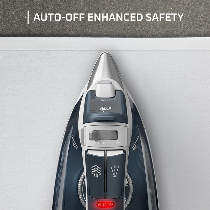 Rowenta Focus Excel Steam Iron for Clothes, Anti-Drip Protection, Iron Steamer for Clothes, 1725 Watts, DW5280, Grey