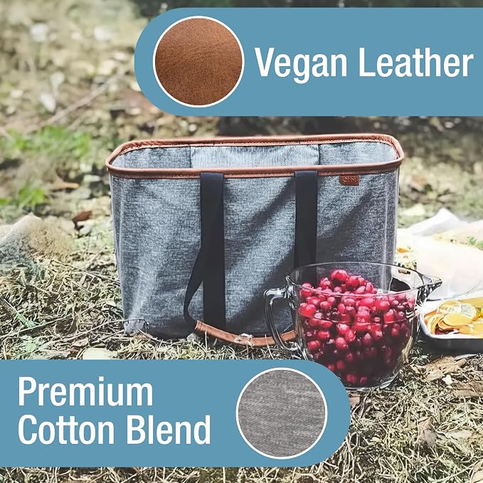 CleverMade LUXE Collapsible Tote Bag, 30L